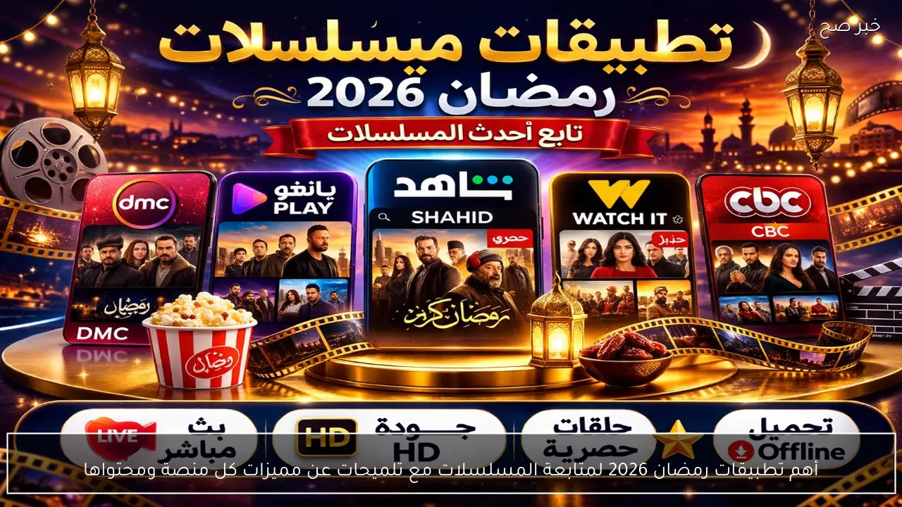 أهم تطبيقات رمضان 2026 لمتابعة المسلسلات مع تلميحات عن مميزات كل منصة ومحتواها