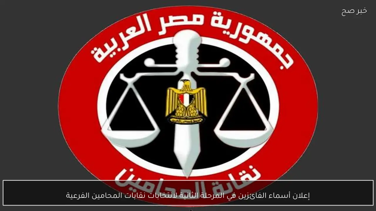 إعلان أسماء الفائزين في المرحلة الثانية لانتخابات نقابات المحامين الفرعية