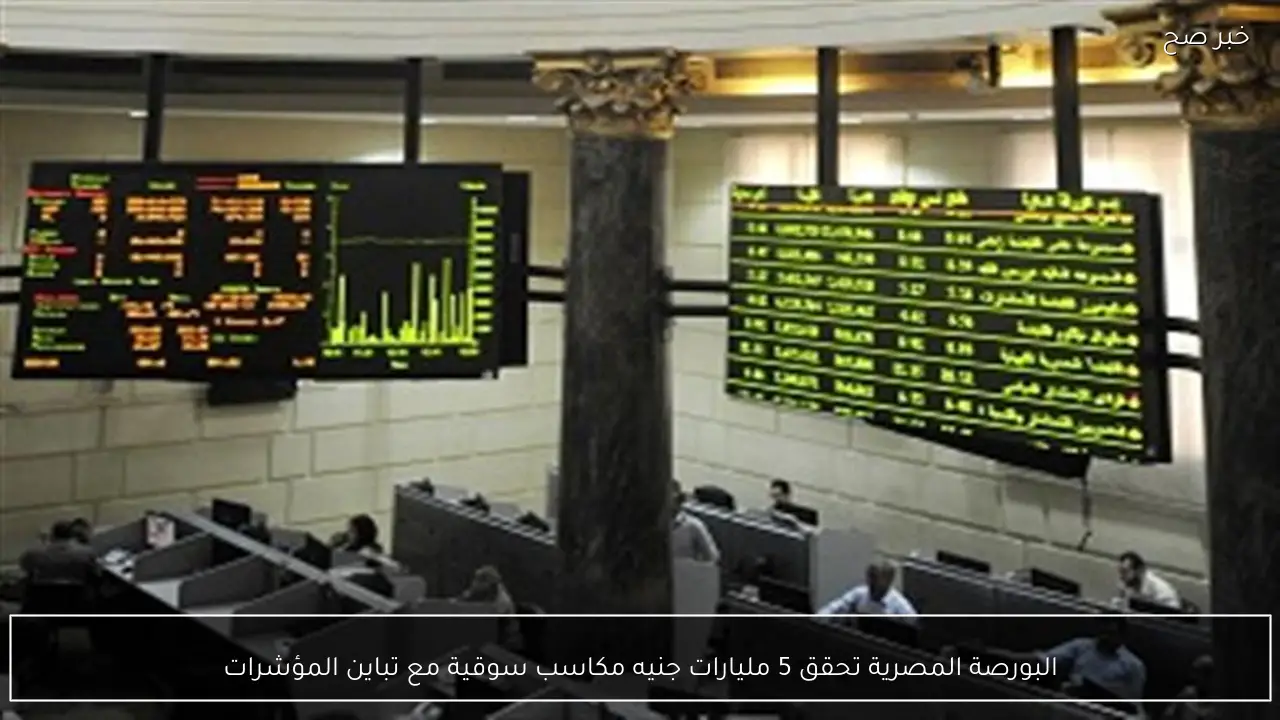 البورصة المصرية تحقق 5 مليارات جنيه مكاسب سوقية مع تباين المؤشرات