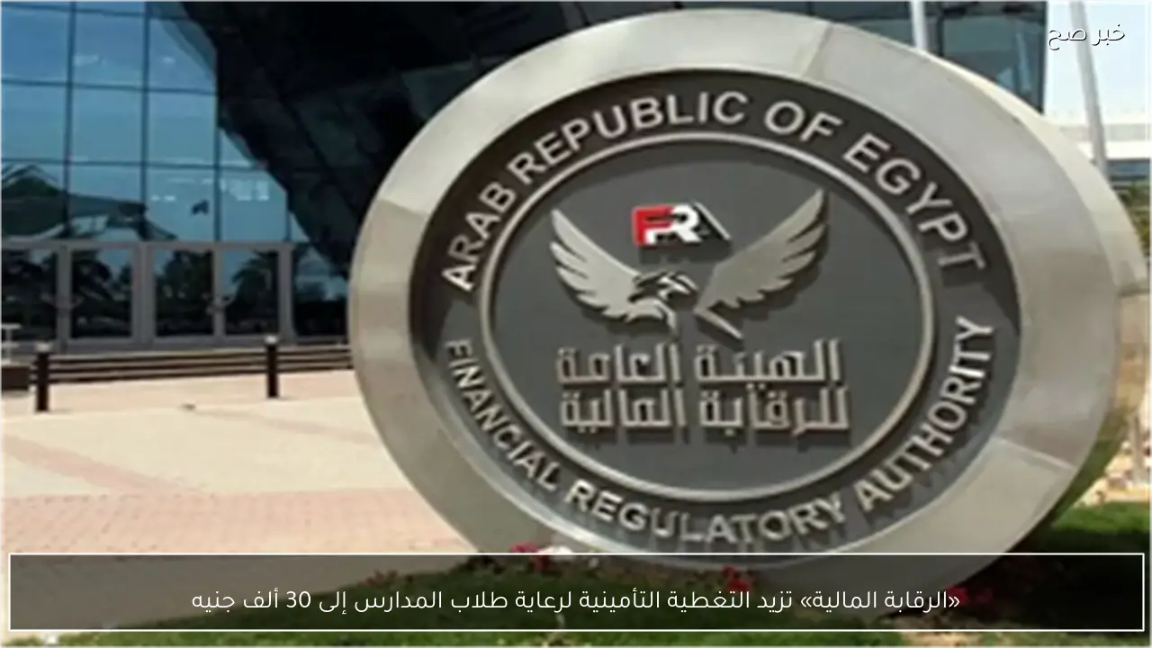 «الرقابة المالية» تزيد التغطية التأمينية لرعاية طلاب المدارس إلى 30 ألف جنيه