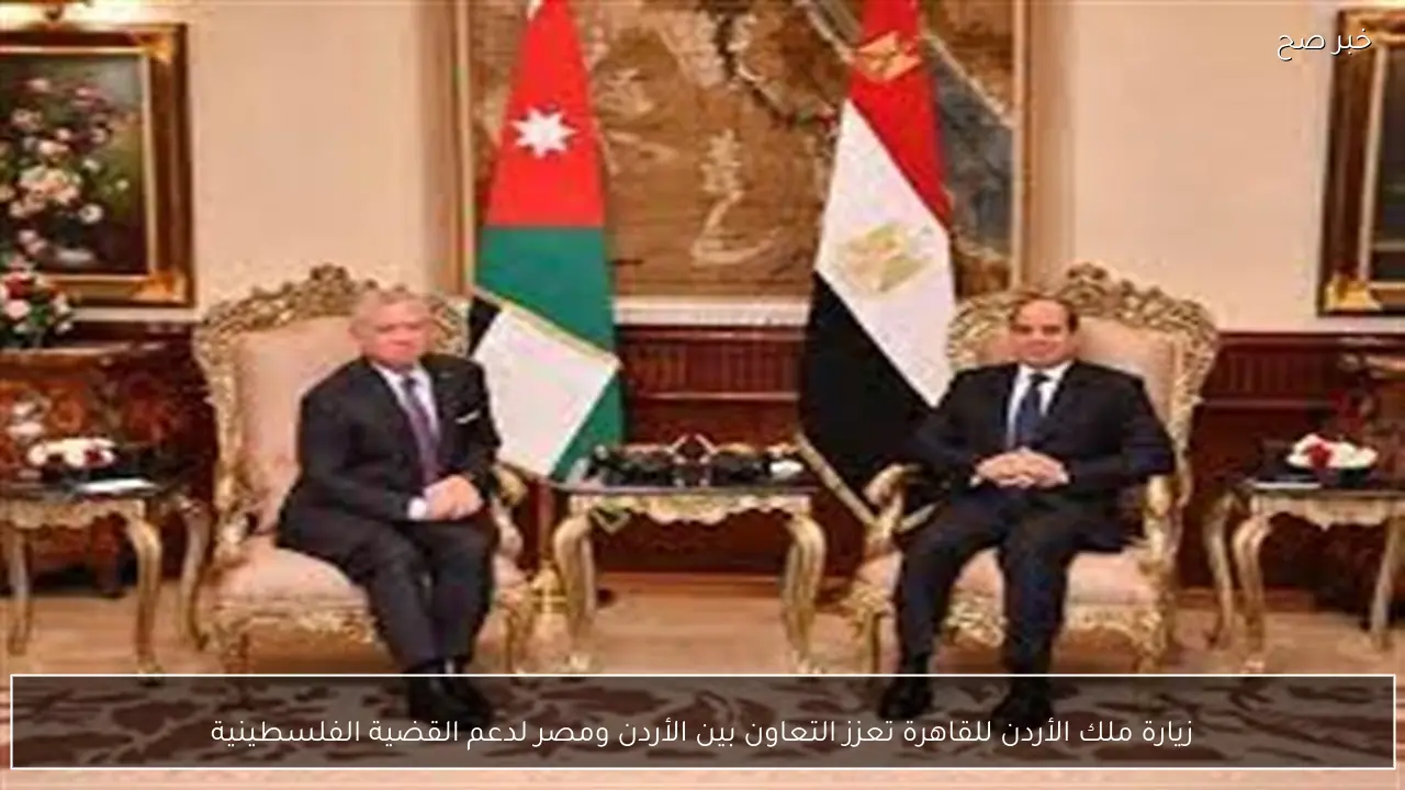 زيارة ملك الأردن للقاهرة تعزز التعاون بين الأردن ومصر لدعم القضية الفلسطينية