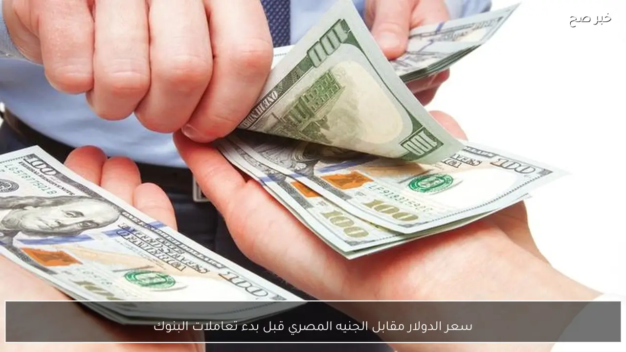سعر الدولار مقابل الجنيه المصري قبل بدء تعاملات البنوك