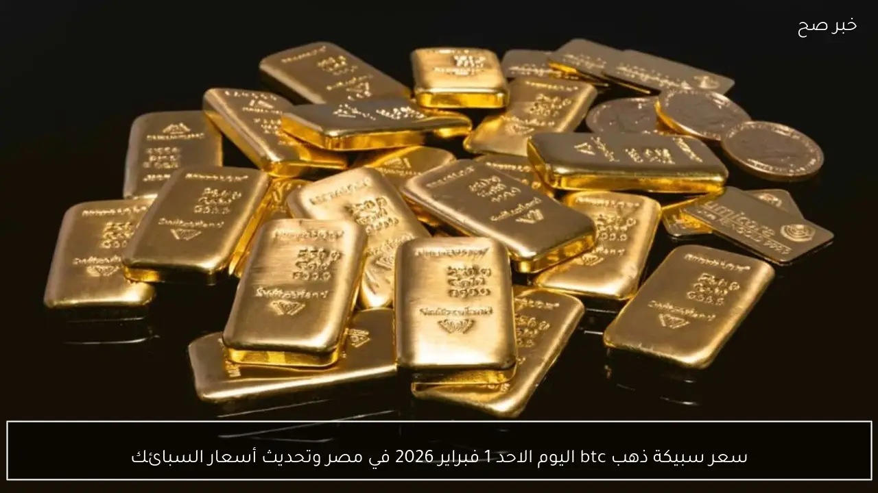 سعر سبيكة ذهب btc اليوم الاحد 1 فبراير 2026 في مصر وتحديث أسعار السبائك