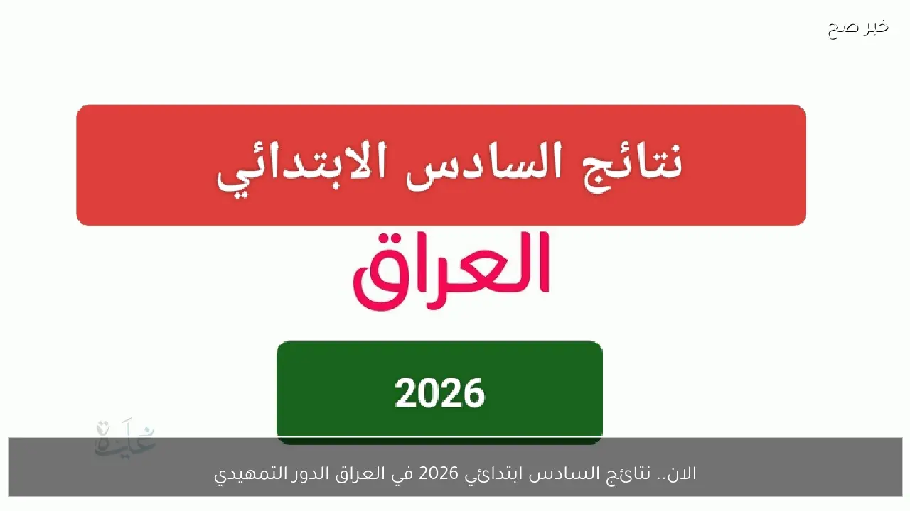 الان.. نتائج السادس ابتدائي 2026 في العراق الدور التمهيدي
