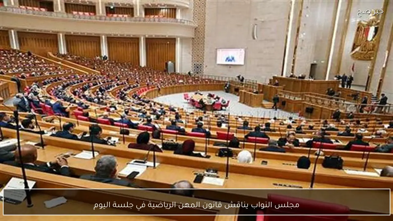 مجلس النواب يناقش قانون المهن الرياضية في جلسة اليوم
