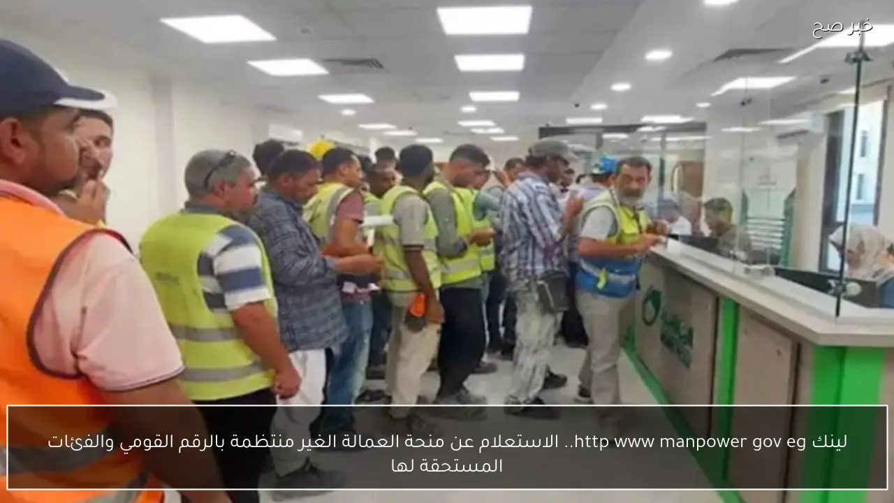 لينك http www manpower gov eg.. الاستعلام عن منحة العمالة الغير منتظمة بالرقم القومي والفئات المستحقة لها