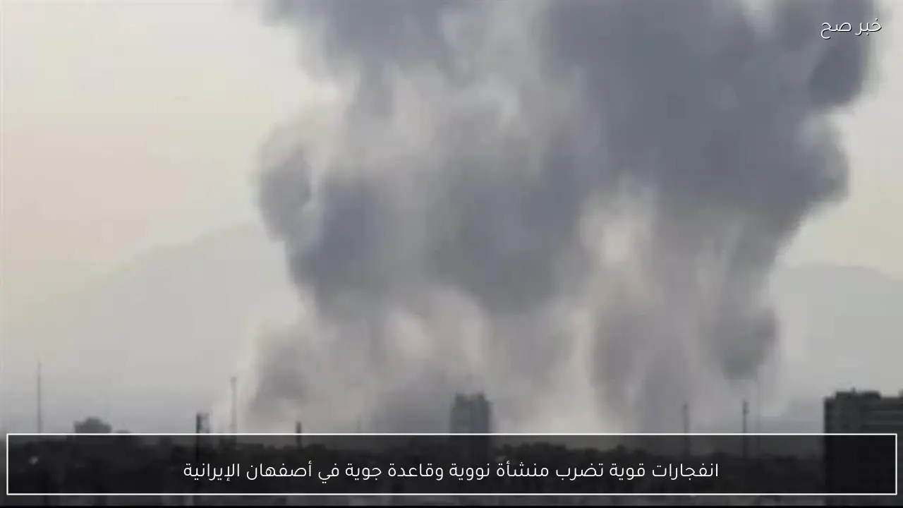 انفجارات قوية تضرب منشأة نووية وقاعدة جوية في أصفهان الإيرانية