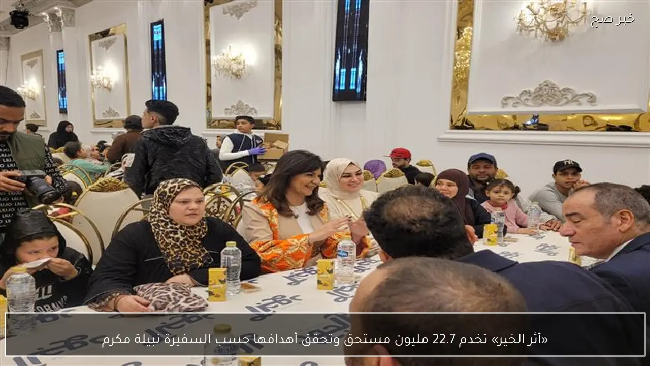 «أثر الخير» تخدم 22.7 مليون مستحق وتحقق أهدافها حسب السفيرة نبيلة مكرم