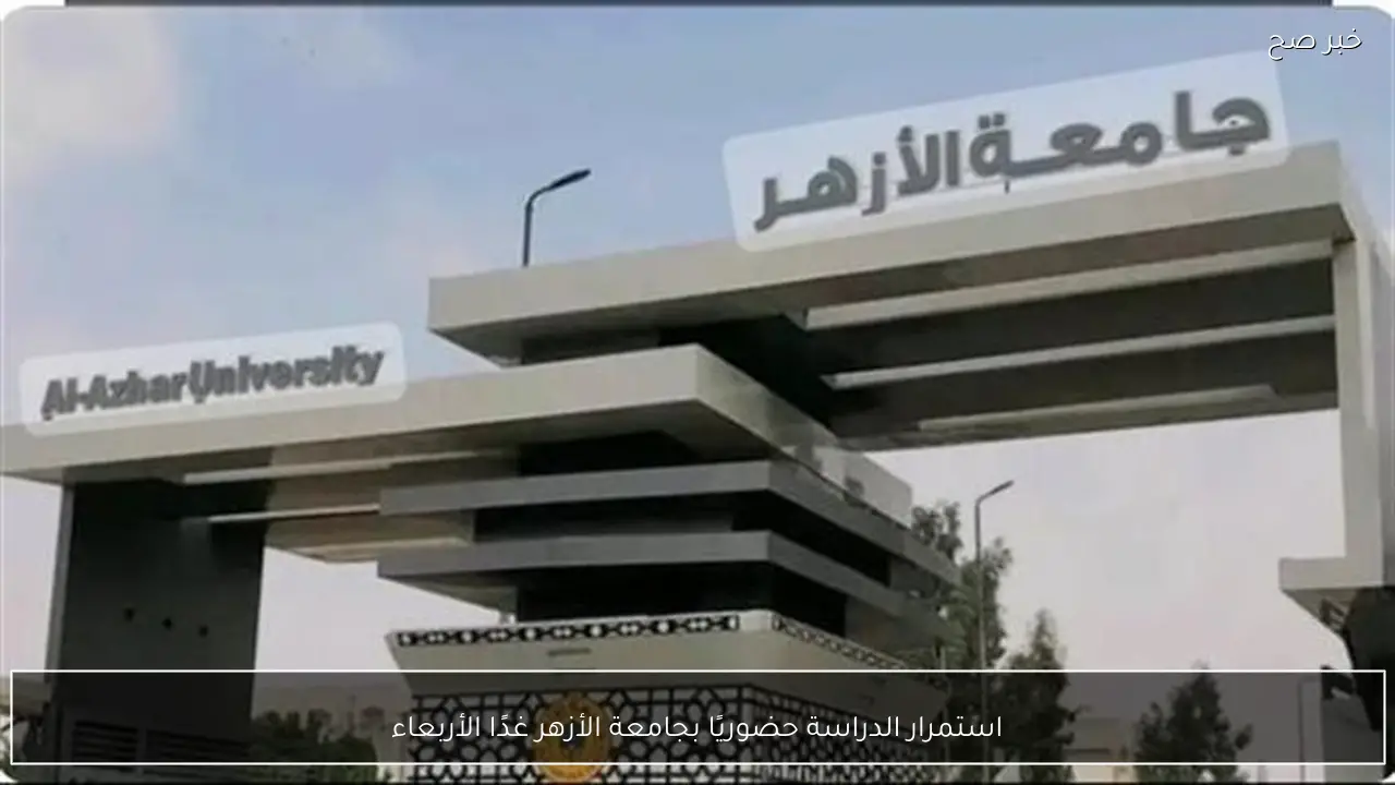 استمرار الدراسة حضوريًا بجامعة الأزهر غدًا الأربعاء