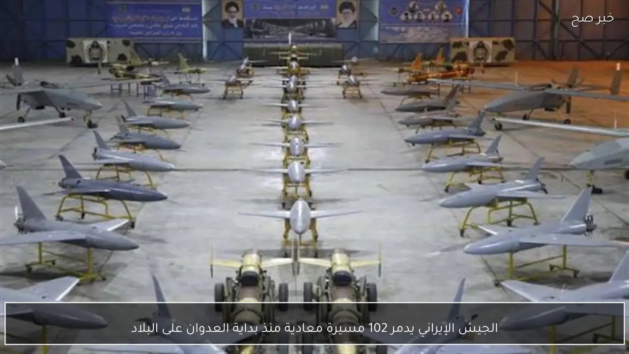 الجيش الإيراني يدمر 102 مسيرة معادية منذ بداية العدوان على البلاد