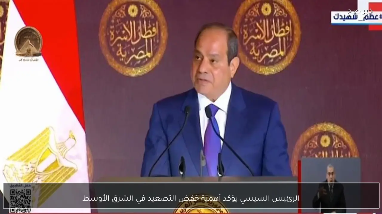 الرئيس السيسي يؤكد أهمية خفض التصعيد في الشرق الأوسط