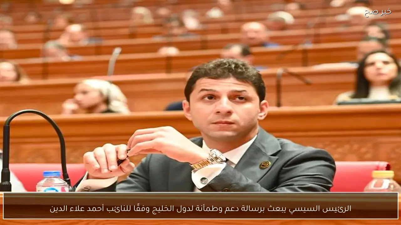 الرئيس السيسي يبعث برسالة دعم وطمأنة لدول الخليج وفقًا للنائب أحمد علاء الدين