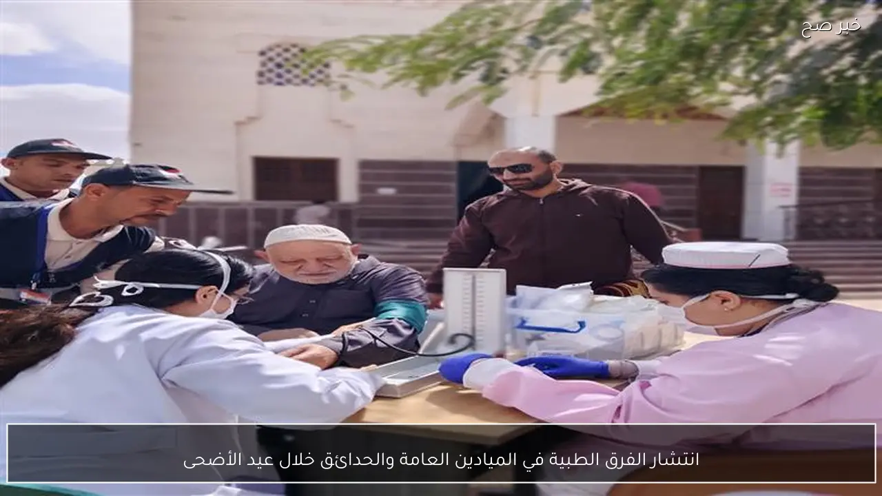 انتشار الفرق الطبية في الميادين العامة والحدائق خلال عيد الأضحى