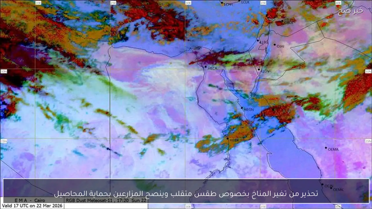 تحذير من تغير المناخ بخصوص طقس متقلب وينصح المزارعين بحماية المحاصيل