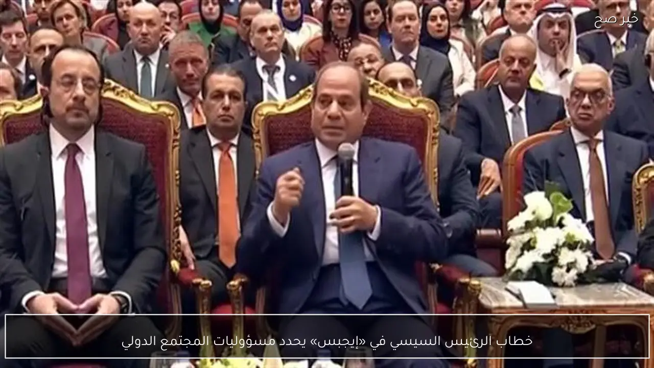 خطاب الرئيس السيسي في «إيجبس» يحدد مسؤوليات المجتمع الدولي