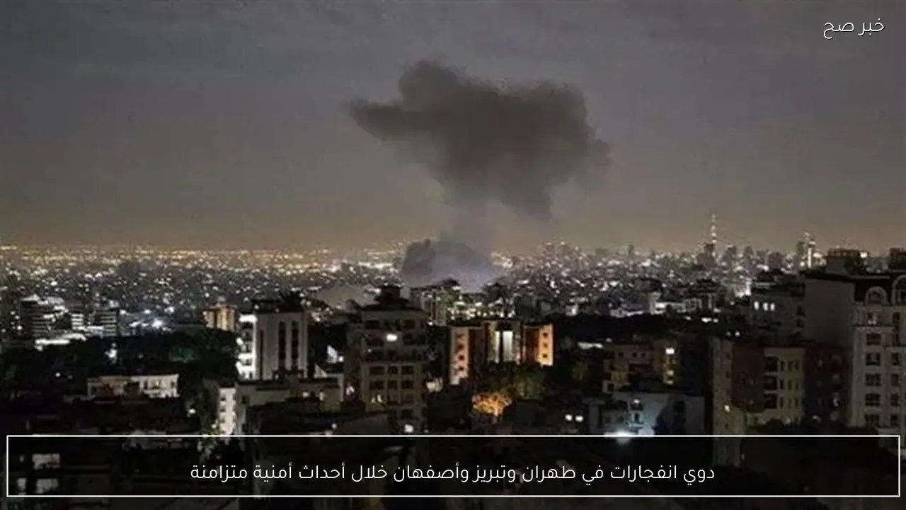 دوي انفجارات في طهران وتبريز وأصفهان خلال أحداث أمنية متزامنة