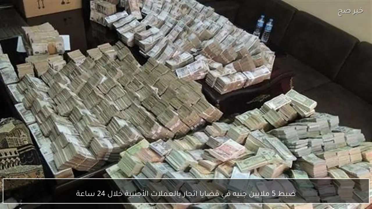 ضبط 5 ملايين جنيه في قضايا اتجار بالعملات الأجنبية خلال 24 ساعة
