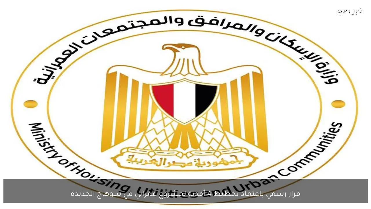 قرار رسمي باعتماد تخطيط 4 أفدنة لمشروع عمراني في سوهاج الجديدة