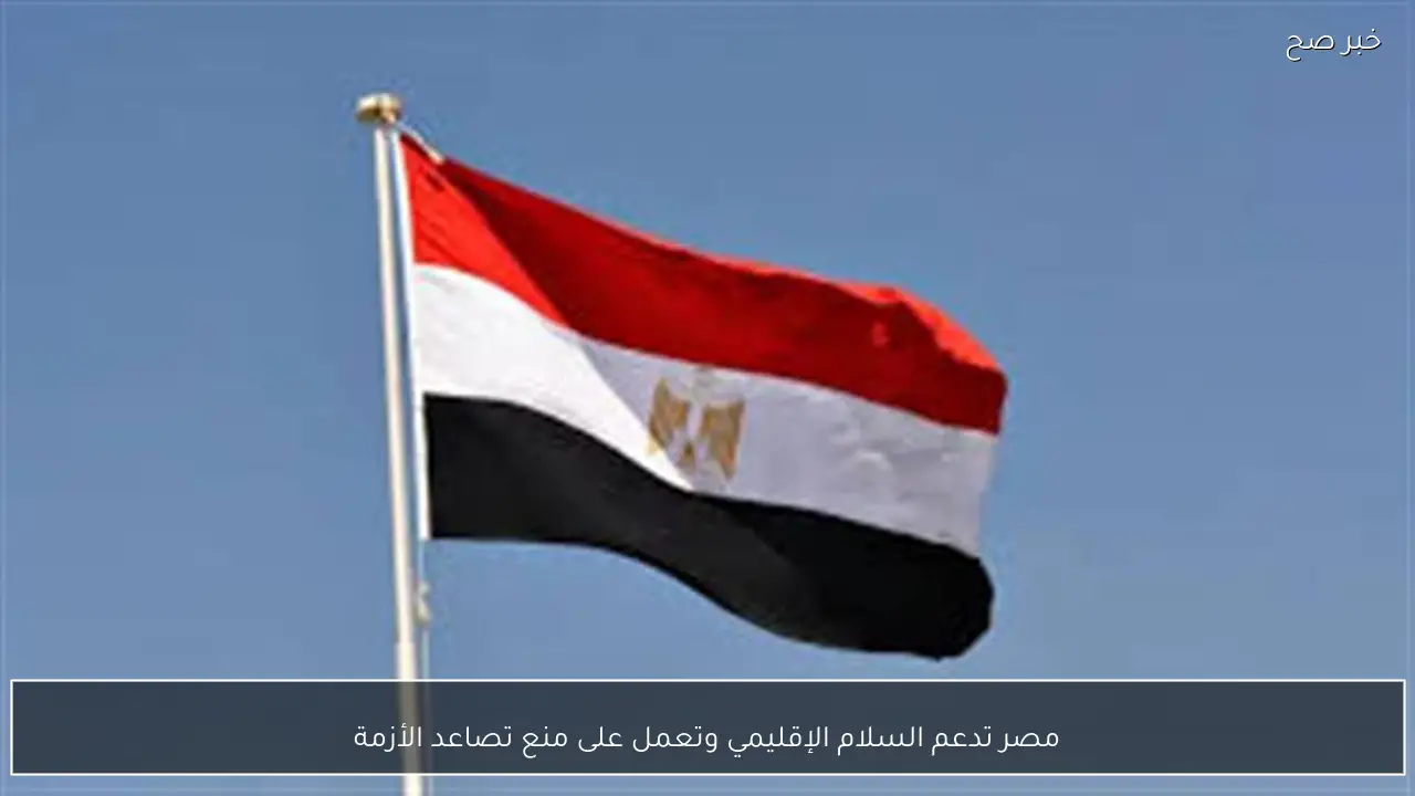 مصر تدعم السلام الإقليمي وتعمل على منع تصاعد الأزمة