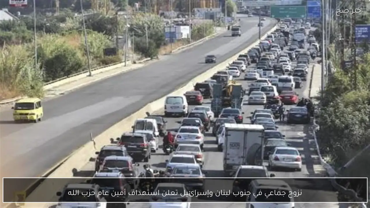 نزوح جماعي في جنوب لبنان وإسرائيل تعلن استهداف أمين عام حزب الله