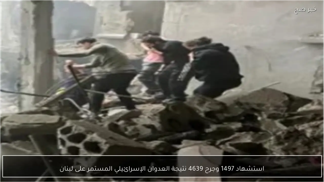 استشهاد 1497 وجرح 4639 نتيجة العدوان الإسرائيلي المستمر على لبنان
