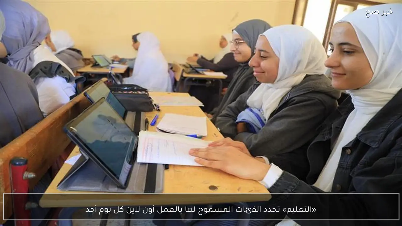 «التعليم» تحدد الفئات المسموح لها بالعمل أون لاين كل يوم أحد