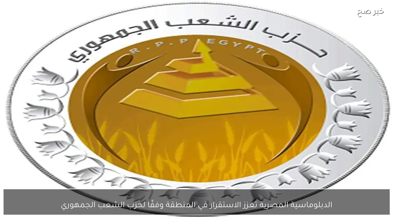 الدبلوماسية المصرية تعزز الاستقرار في المنطقة وفقًا لحزب الشعب الجمهوري