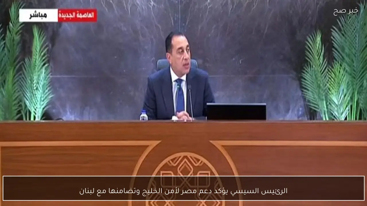 الرئيس السيسي يؤكد دعم مصر لأمن الخليج وتضامنها مع لبنان