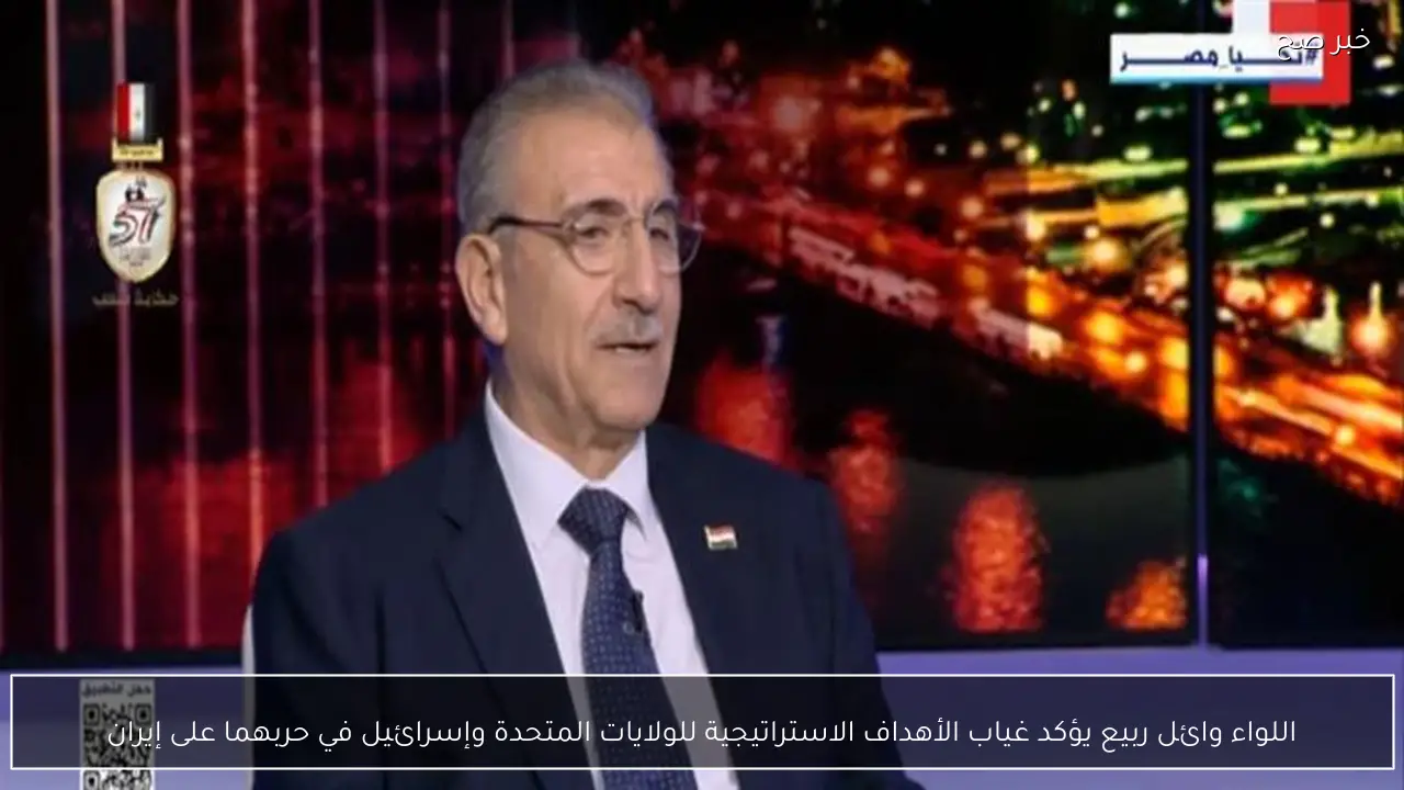 اللواء وائل ربيع يؤكد غياب الأهداف الاستراتيجية للولايات المتحدة وإسرائيل في حربهما على إيران