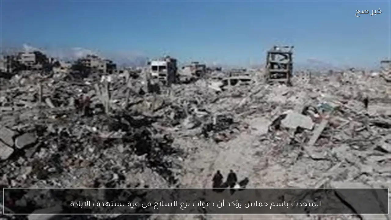 المتحدث باسم حماس يؤكد أن دعوات نزع السلاح في غزة تستهدف الإبادة