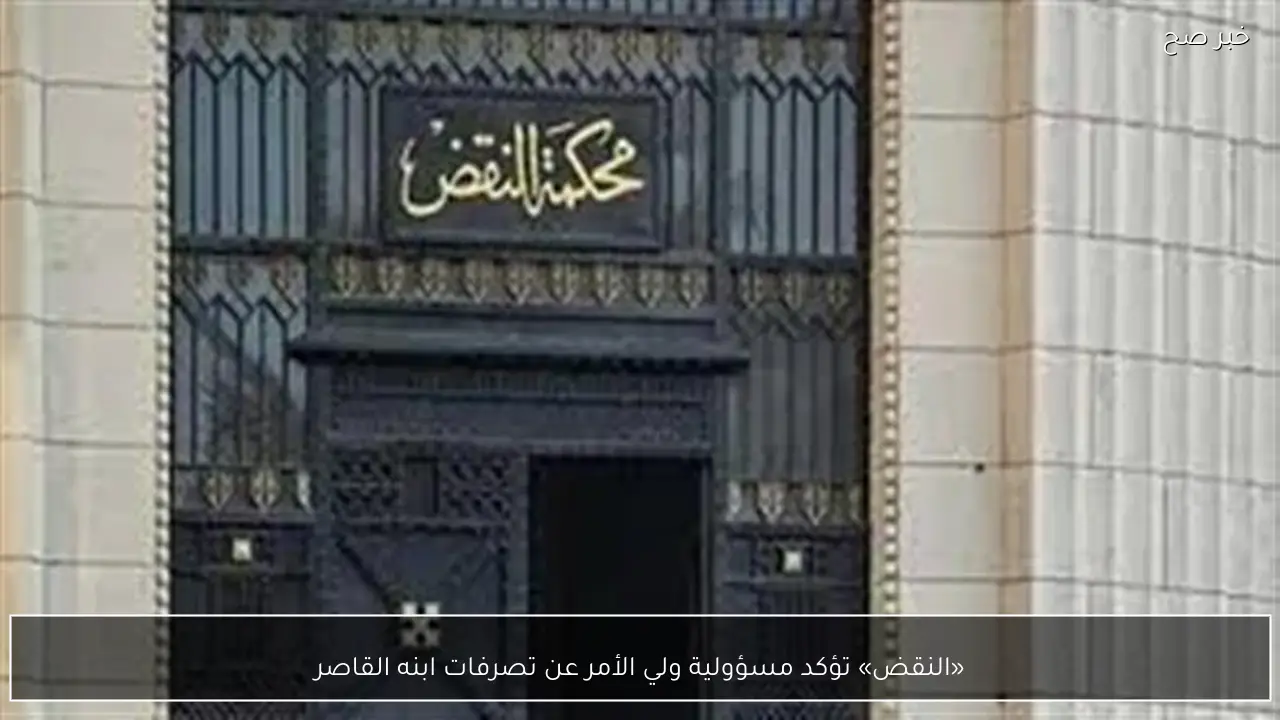 «النقض» تؤكد مسؤولية ولي الأمر عن تصرفات ابنه القاصر