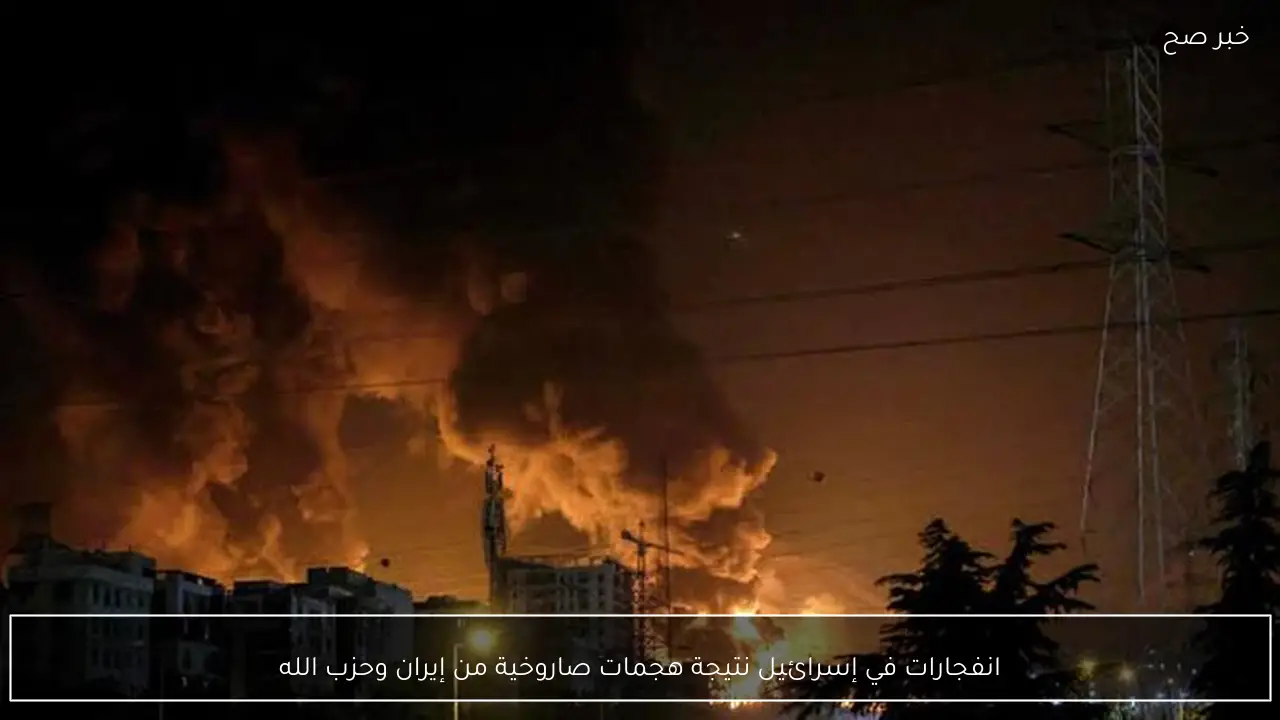 انفجارات في إسرائيل نتيجة هجمات صاروخية من إيران وحزب الله