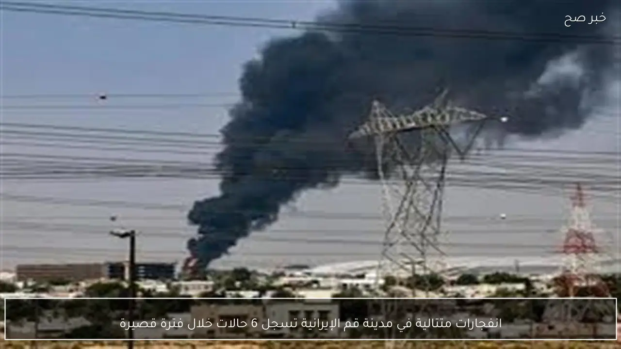 انفجارات متتالية في مدينة قم الإيرانية تسجل 6 حالات خلال فترة قصيرة