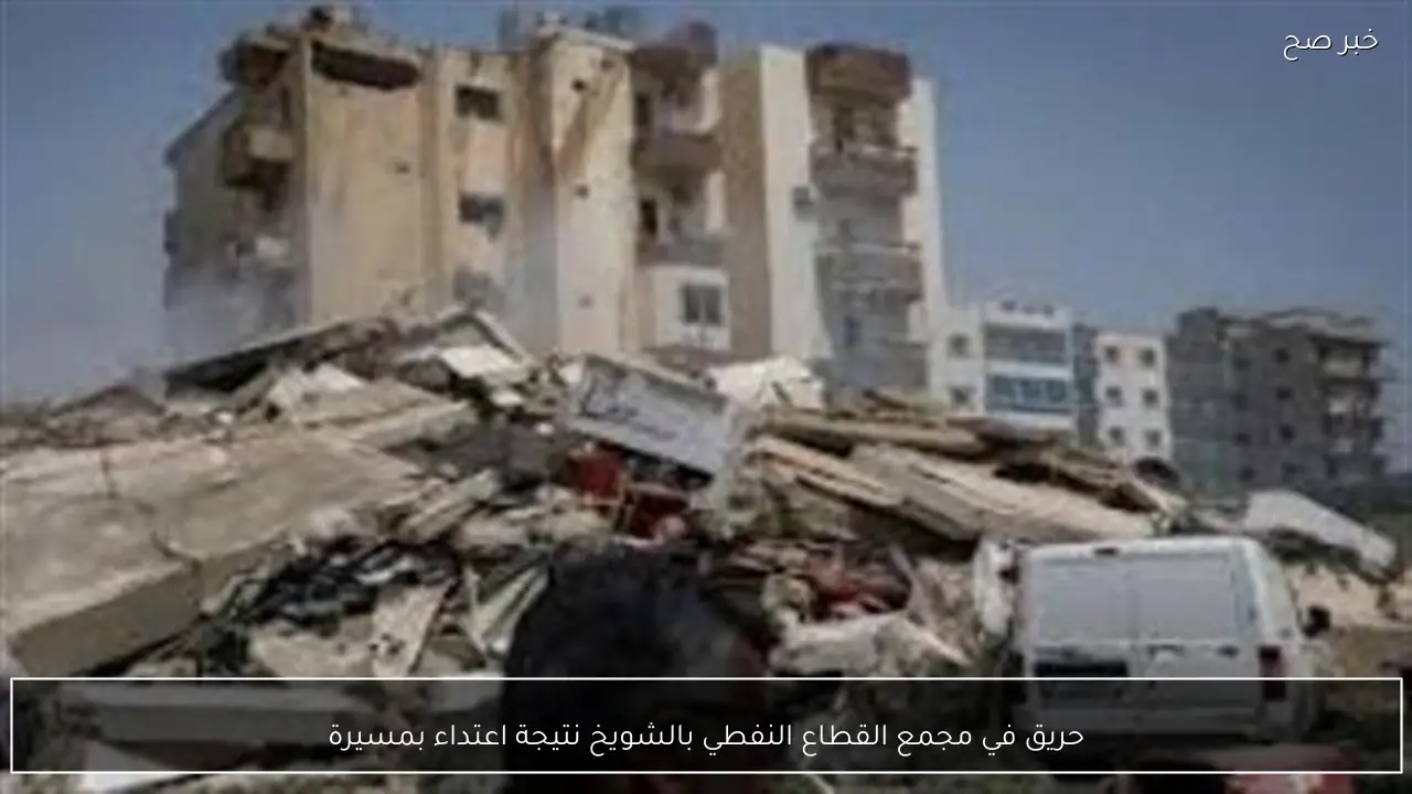 حريق في مجمع القطاع النفطي بالشويخ نتيجة اعتداء بمسيرة