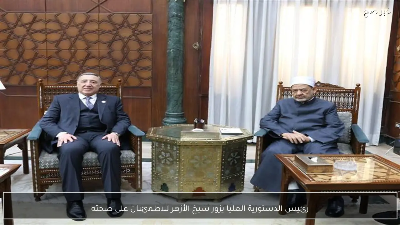 رئيس الدستورية العليا يزور شيخ الأزهر للاطمئنان على صحته