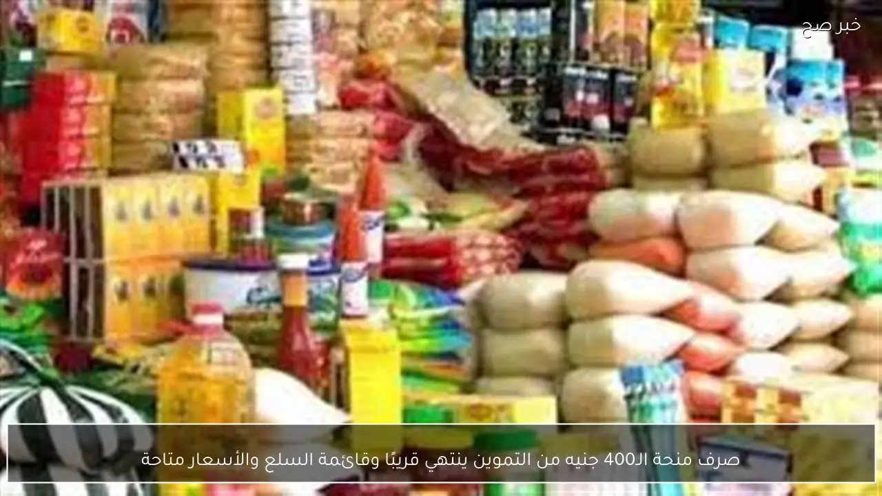 صرف منحة الـ400 جنيه من التموين ينتهي قريبًا وقائمة السلع والأسعار متاحة