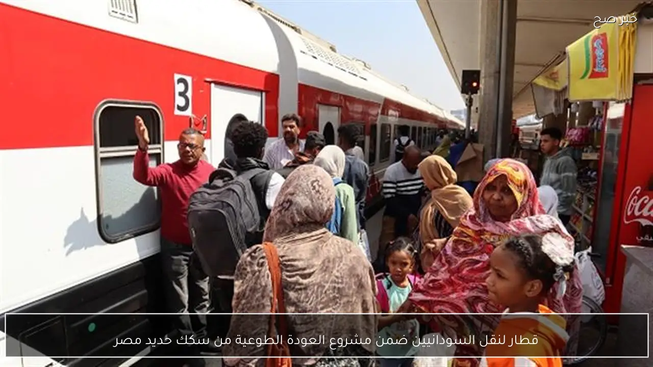 قطار لنقل السودانيين ضمن مشروع العودة الطوعية من سكك حديد مصر
