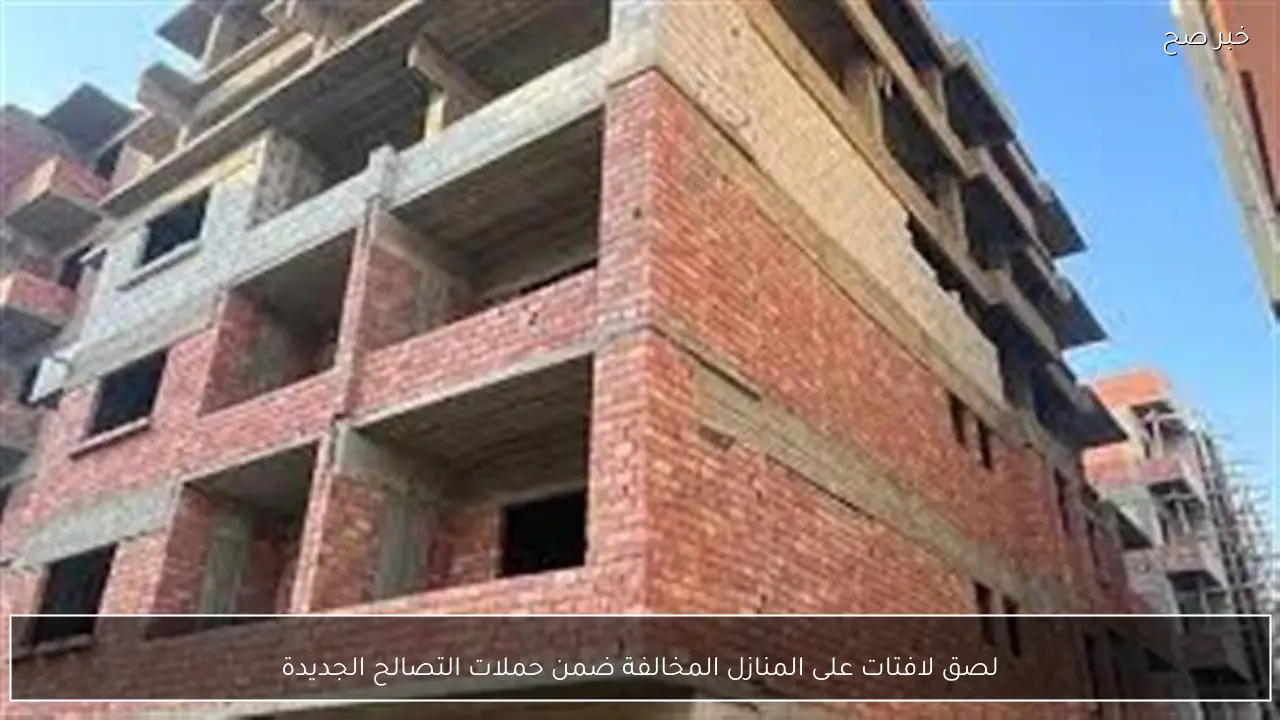 لصق لافتات على المنازل المخالفة ضمن حملات التصالح الجديدة