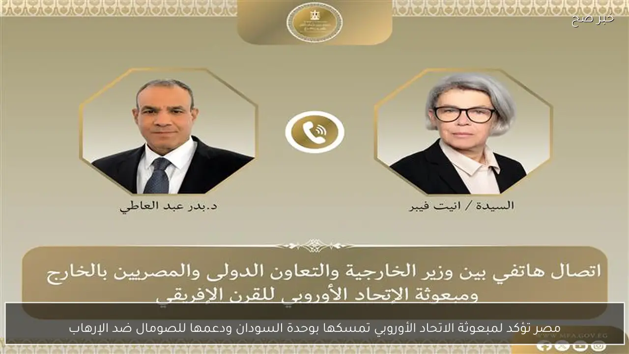 مصر تؤكد لمبعوثة الاتحاد الأوروبي تمسكها بوحدة السودان ودعمها للصومال ضد الإرهاب
