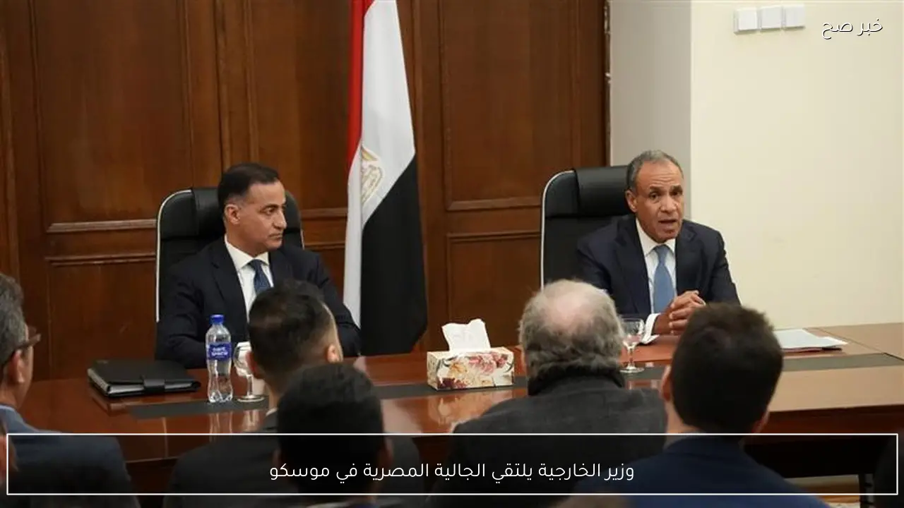 وزير الخارجية يلتقي الجالية المصرية في موسكو