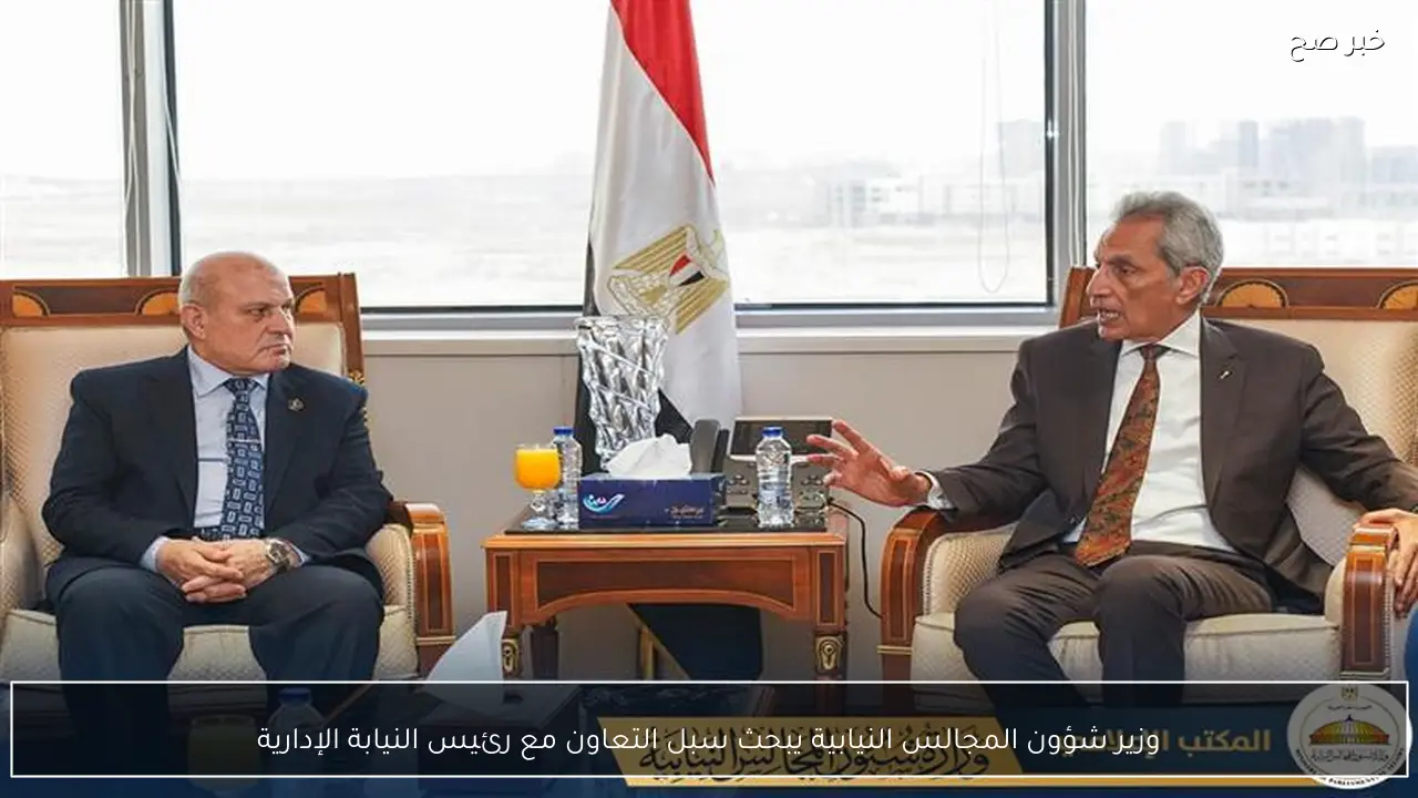 وزير شؤون المجالس النيابية يبحث سبل التعاون مع رئيس النيابة الإدارية