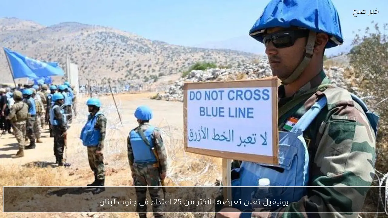 يونيفيل تعلن تعرضها لأكثر من 25 اعتداء في جنوب لبنان